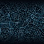 Dunkle Stadtkarte von Berlin mit der Spree im TEAM-HYBRID-Stil – Austragungsort des HYROX Race 2025 auf dem Tempelhofer Feld